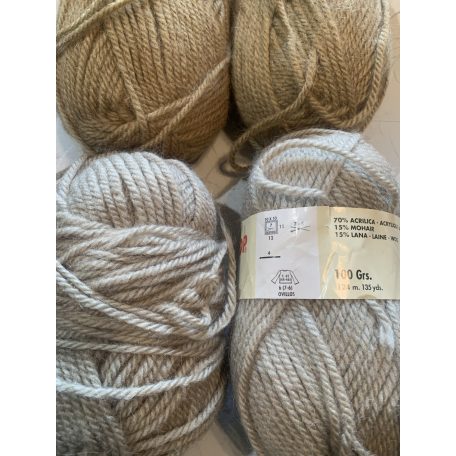 390g fonal 70% akril+ 15% mohair+ gyapjú