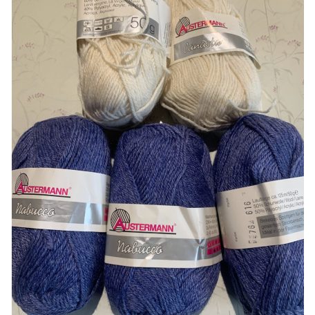 220g Austermann fonal 50% tisztagyapjú+ poliakril