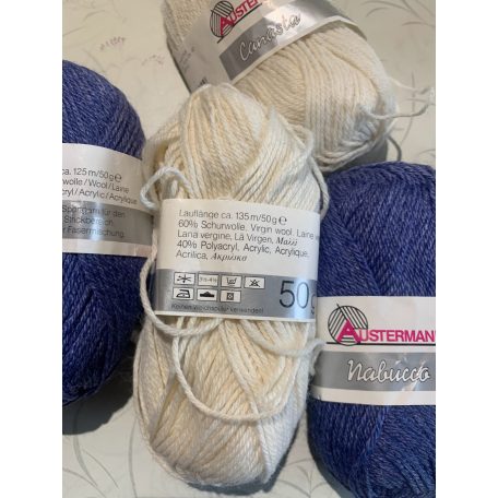 220g Austermann fonal 50% tisztagyapjú+ poliakril