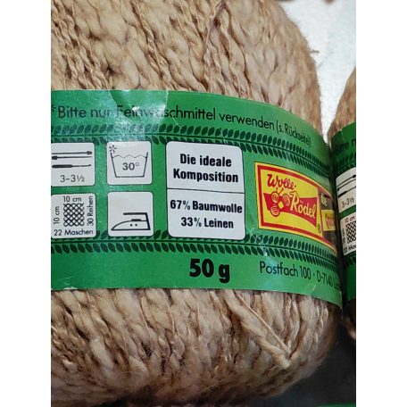 300g Wolle Rödel fonal 67% pamut+ len