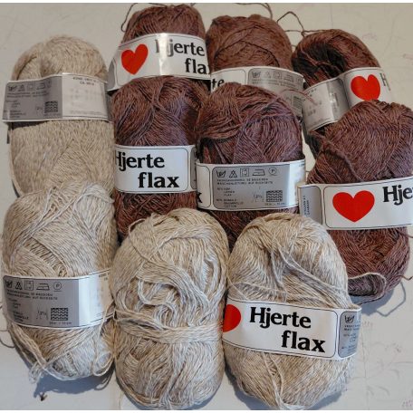 500g Hjerte flax fonal 60% len+ pamut