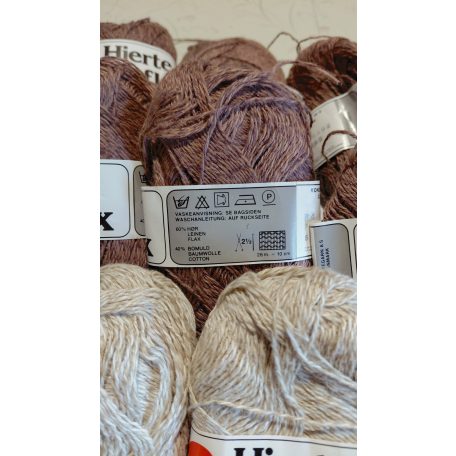 500g Hjerte flax fonal 60% len+ pamut