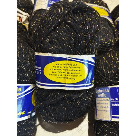 410g  Gebrasa Wolle  fonal tiszta új gyapjú+ lurexszál