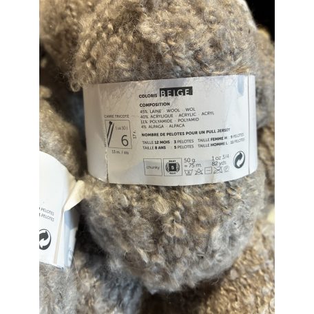 600g Sophie bergere fonal 45% gyapjú+40% akril+ 11% poliamid+ alpaka