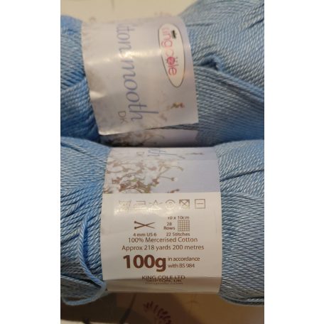 200g Kingcole mercerizált pamut fonal