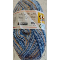   100g Regia Cotton Surf Color zoknifonal 41% szűz gyapjú+ 34% pamut+ poliamid