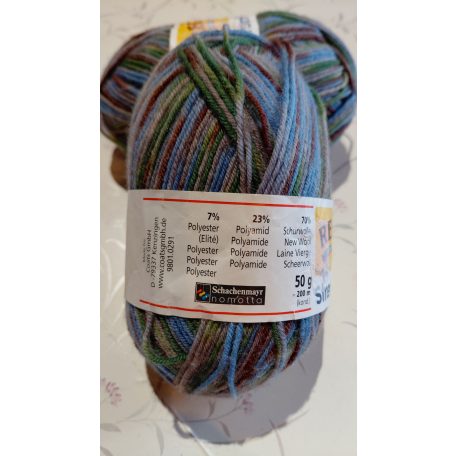 95g Regia Stretch Color zoknifonal 70% szűz gyapjú+23% poliamid+ poliészter