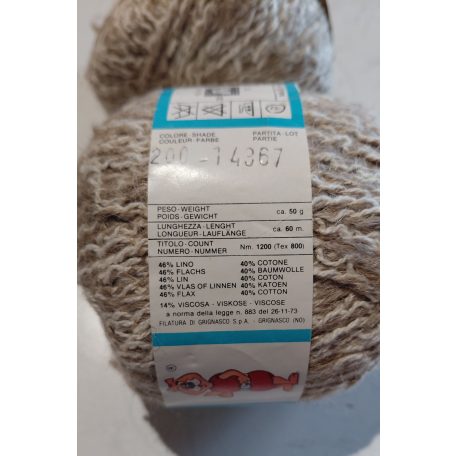 100g fonal 40% pamut+ 40% len+ viszkóz