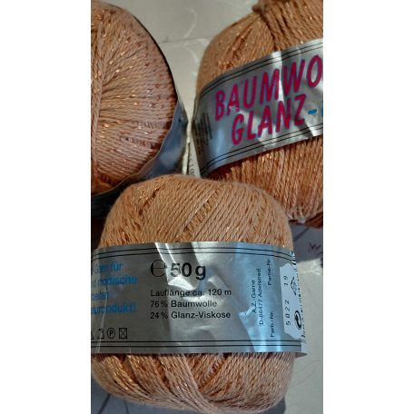 150g BaumwolleGlanz- effekt fonal 76% pamut+ viszkóz