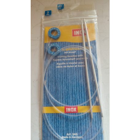 INOX kötőtű 3 mm.- 60 cm.